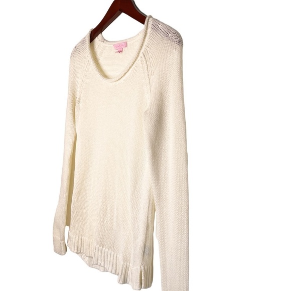 LILLY PULITZER Shaker Knit Pullover Sweater Size Small in Ivory - Picture 2 of 11